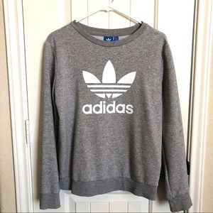 Gray Adidas Crew Neck Sweatshirt